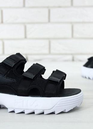 Босоніжки боссоножки black/white sandal сандалии3 фото