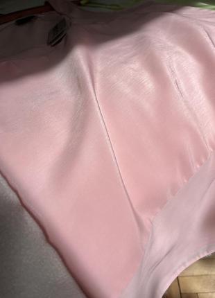 Топ нова блуза безрукавка рожева з прозорими вставками esmara4 фото