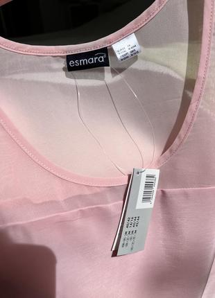 Топ нова блуза безрукавка рожева з прозорими вставками esmara9 фото