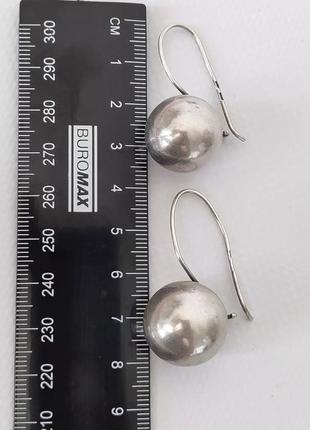 Сережки срібні кулі, дуже великі, мінімалізм4 фото