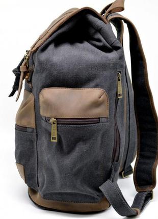 Tarwa rg-0010-4lx - міський рюкзак з кінської шкіри і парусини3 фото