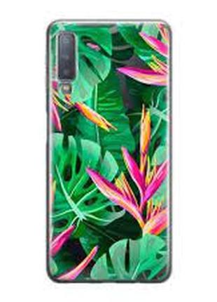Чохол gisolo для samsung galaxy a7 2018 квіти листя