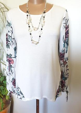 Оригинальная комбинированная блуза