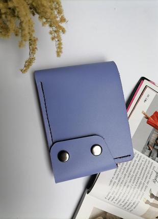 Шкіряний гаманець. мод. "monro". лаванда.