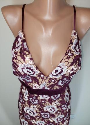 Bardot мереживна сукня плаття