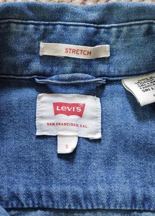 Levi's stretch джинсовая тенниска рубашка оригинал (s)5 фото