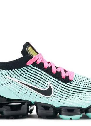 Кроссовки женские nike air vapormax flyknit 3 south beach бирюзовые, найк вапормакс