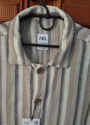 Брендова фірмова лляна легка літня куртка-піджак zara men,оригінал,нова з бірками,розмір m-l.3 фото