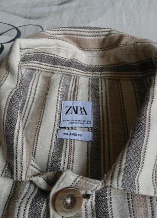 Брендова фірмова лляна легка літня куртка-піджак zara men,оригінал,нова з бірками,розмір m-l.7 фото