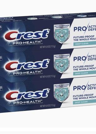 Зубная паста crest pro-health pro|active defense deep clean, 4,0 унции, упаковка