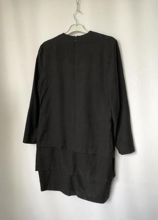 Винтаж шёлк черное платье 80е бельгия6 фото