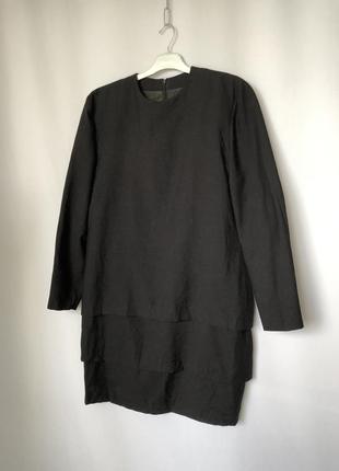Винтаж шёлк черное платье 80е бельгия5 фото