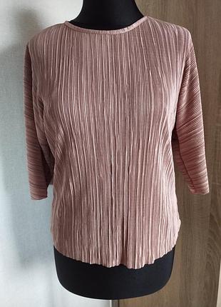 Ніжна блузка гофре мерехтливої кольору // можливий обмін