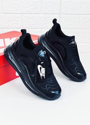 Кроссовки nike air max 720 сетка лето кросовки найк аир макс 720 чёрные6 фото