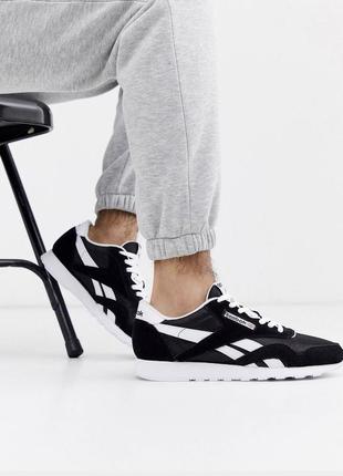 Кросівки reebok classics nylon in black / оригінал