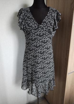 Ніжна шифонова сукня з оборочки1 фото