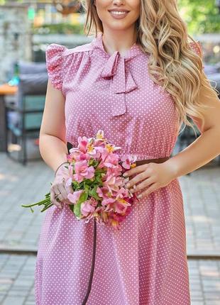 Нежное розовое платье3 фото