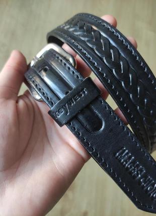 Шикарный мужской кожаный ремень keywest, сша , made in italy. р.100