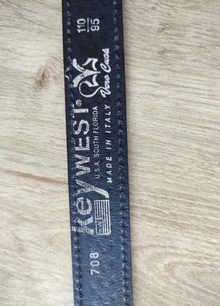 Шикарный мужской кожаный ремень keywest, сша , made in italy. р.100