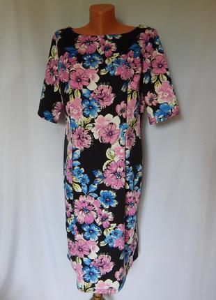 Платье в цветочный принт(размер 16)