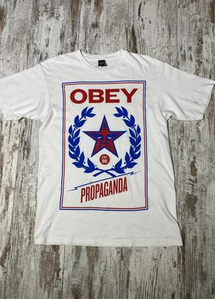 Мужская футболка obey propaganda майка поло sb stussy