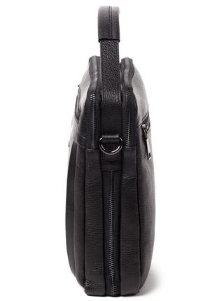 Мужская сумка eminsa 6135-37-1 кожаная черная3 фото