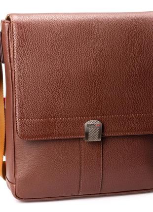 Мужская сумка eminsa 6228-18-4 кожаная коричневая1 фото