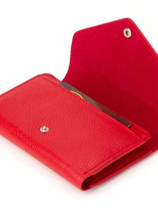 Женский кошелек karya 1178-46 из мягкой кожи красный4 фото