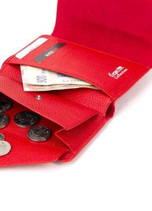 Женский кошелек karya 1178-46 из мягкой кожи красный6 фото