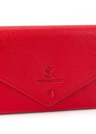 Женский кошелек karya 1178-46 из мягкой кожи красный1 фото