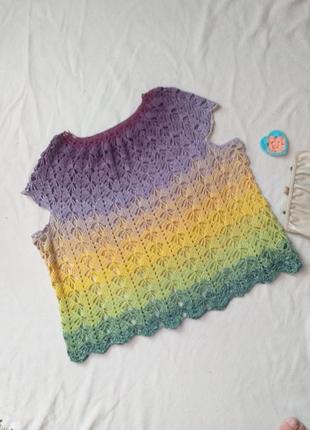 Кофточка летняя ажурная hand made. батал.