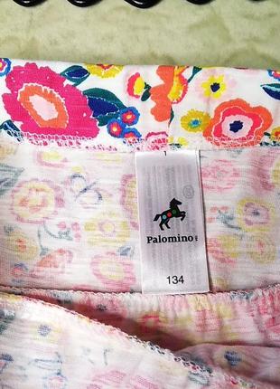 Квітчаста спідничка юбка на дівчинку з натуральної тканини ріст 1345 фото