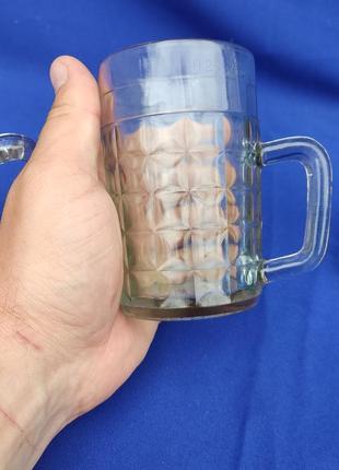 Стеклянный пивной бокал сссрслветский 0,5 л 0,25 литра6 фото