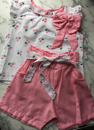 Костюм, блузка и шорты 2, 3, 4 года, 5 лет