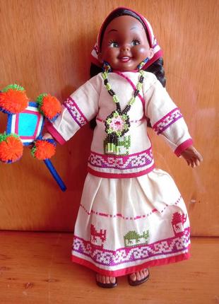 Колекційна лялька huichol індіанка. характерна лялька. характерка famosa2 фото