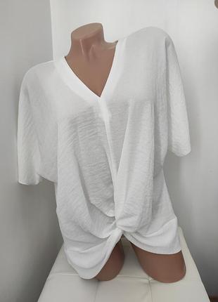 Белая блуза женская свободная оверсайс жатка біла блузка блуза топ  вільна жатка