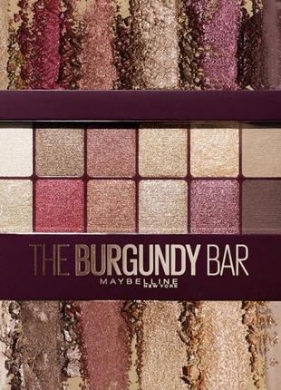 Maybelline burgundy bar   палетка для глаз
