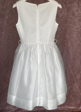 White праздничное нарядное платье с сеткой monnalisa италия оригинал 10 р3 фото