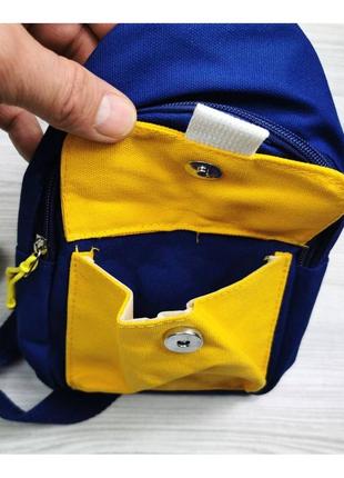 Рюкзак chao синій з жовтим3 фото
