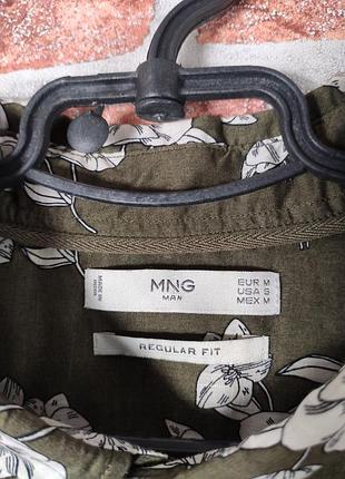 Легкая рубашка с принтом с цветами mango mng