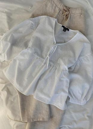 Біла блуза primark / белая нарядная блуза