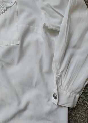 ✨✨ сорочка біла кружево комірець батал 64% віскоза8 фото