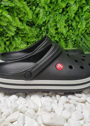 Чоловічі крокси сабо crocs crocband clog black жіночі сабо крокси3 фото