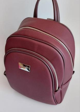Davidjoes рюкзак кольору "марсала", класний!!!❤❤❤❤❤❤❤❤❤2 фото