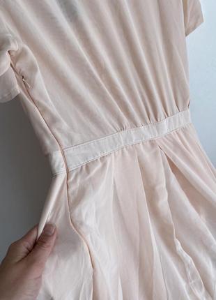 Сукня. плаття. шифон. довге. міді. рожеве. пудра5 фото