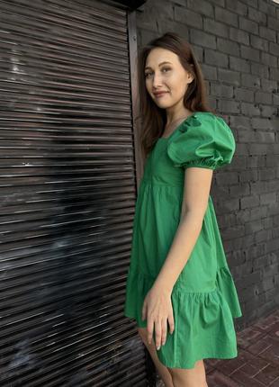 Сарафан платье зеленое2 фото