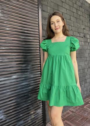 Сарафан зелений сукня плаття1 фото