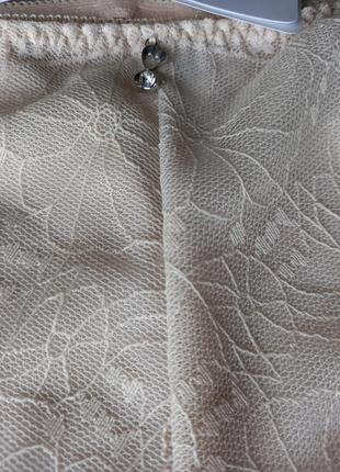 Модні жіночі трусики naturana 4112 розмір xxl-52 натурана бежевого кольору з мережива3 фото