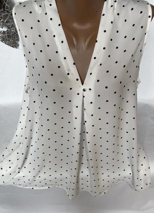 Шикарна блуза в горошок1 фото