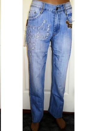 Літні чоловічі джинси з елементами потертості black sea туреччина р 27